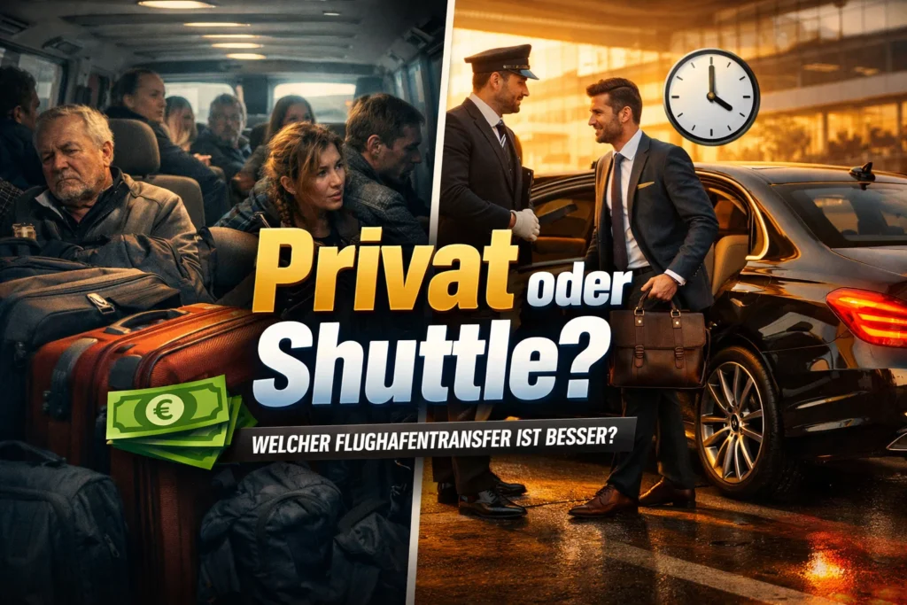 Wahl zwischen privatem und gemeinsamem Flughafentransfer für Ihre Reise nach Frankfurt